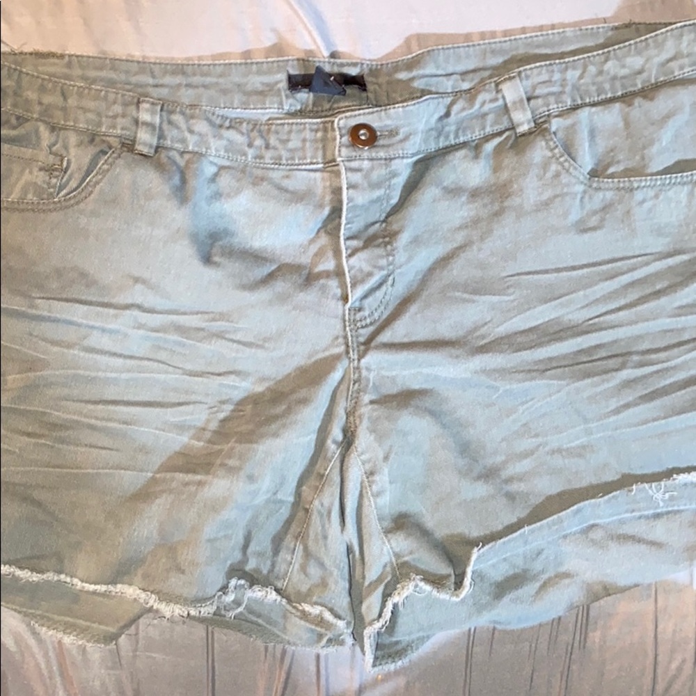 Olive Green H&M Cut Off Shorts